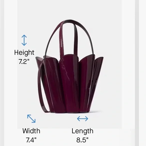 Kate spade the patent spade flower crossbody bucket Handbag purple NWT - Picture 4 of 8